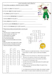 English Worksheet: Lets have fun with Maths!