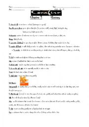 English Worksheet: Coraline by Neil Gaiman Glossary Ch 3