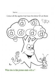 English Worksheet: alphabet recognition