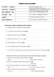 English Worksheet: Present Simple - habits and normality