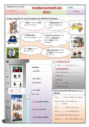 English Worksheet: introducing oneself and others 