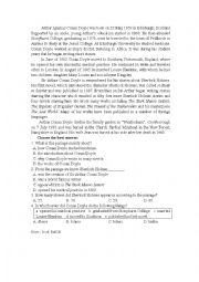 English Worksheet: Arthur Ignatius Conan Doyle