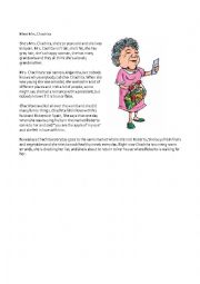 English Worksheet: MEET MRS CHACHITA