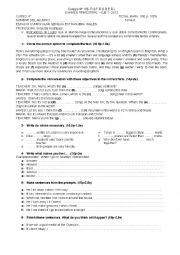 English Worksheet: Exam