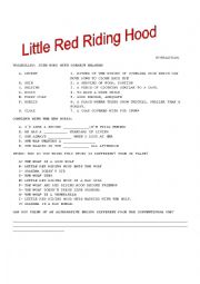 English Worksheet: Revolting rhymes Roald Dahl