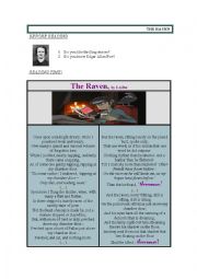 English Worksheet: The Raven: E.A.Poe and The Simpsons