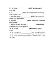 simple present tense