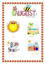 English Worksheet: August