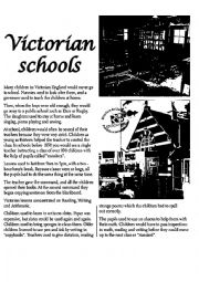 English Worksheet: Victorian Schools (Used to) Reading Comprehension
