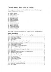 English Worksheet: lesson plan example