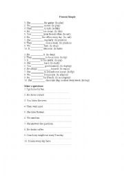 English Worksheet: Present Simple