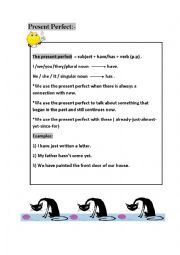 English Worksheet: present perfect