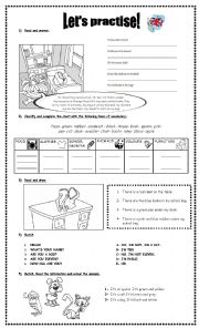 English Worksheet: LETS PRACTISE! 