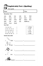 spelling worksheet