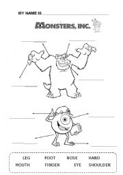 English Worksheet: Monsters Inc worksheet