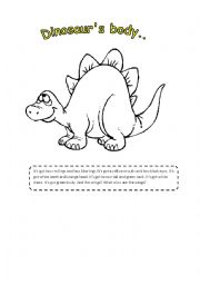 English Worksheet: Dinosaurs body!