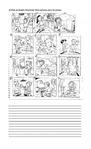 English Worksheet: What are the children doing?