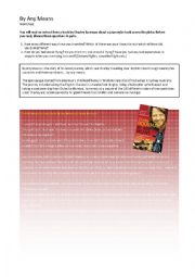 English Worksheet: By Any Means - Charley Boorman