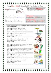 Using When and While in Simple Past and Past Continuous