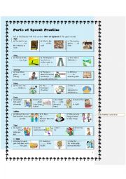 English Worksheet: Parts of speech practice