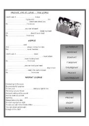 English Worksheet: FRIDAY, IM IN LOVE