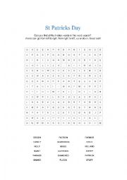 English Worksheet: sopa de letras st patricks day
