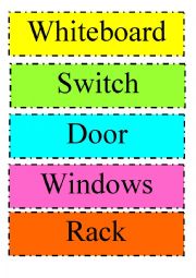 English Worksheet: Objects in the Classrom
