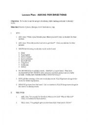English Worksheet: Asking For Directions