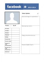 English Worksheet: Meet the students - Facebook style