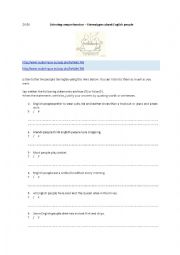 English Worksheet: TheEnglish seen by the French