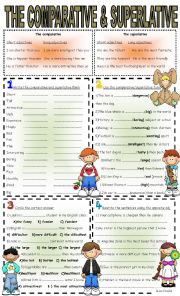 English Worksheet: omparative/superlative