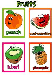 Fruit FLASHCARDS (3-4)