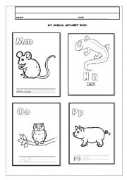 English Worksheet: Alphabet - Letters M to P