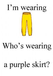 English Worksheet: Im wearing - whos wearing