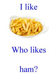 English Worksheet: I like - who likes