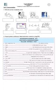 English Worksheet: Present Perfect Continuous