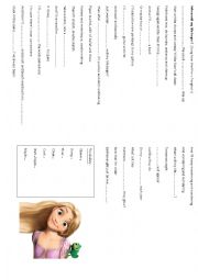 English Worksheet: song 