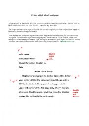 English Worksheet: Essay and Paper Writing Hand Out