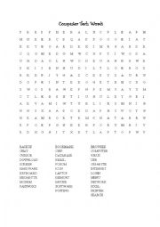 English Worksheet: Computer Word Search