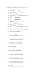 English Worksheet: To be, simple exercises