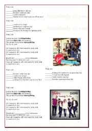 English Worksheet: Demi  Lovato - Somebody to you