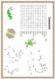 Word search about transportation