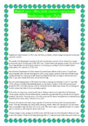 English Worksheet: Marine biodiversity in danger