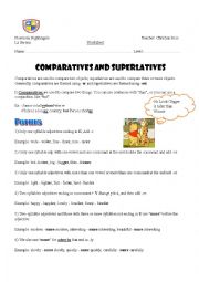 English Worksheet: Comparatives and Superlatives 