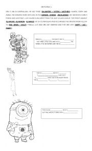 English Worksheet: Despicable 2