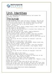 English Worksheet: Th Bunips- Folk tale from Japan