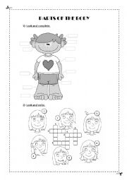 English Worksheet: Parts of the body