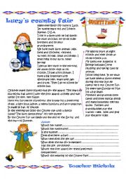 English Worksheet: Lucys County Fair