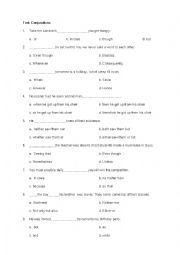 English Worksheet: conjunction