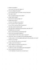 English Worksheet: indirect questions